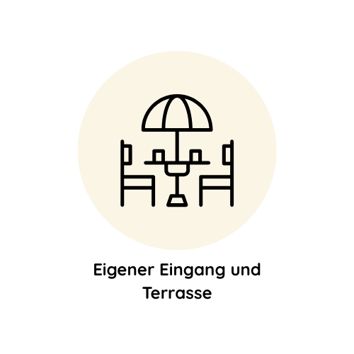 Eigener Eingang und eigene Terrasse